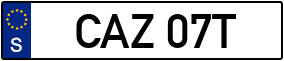 Trailer License Plate